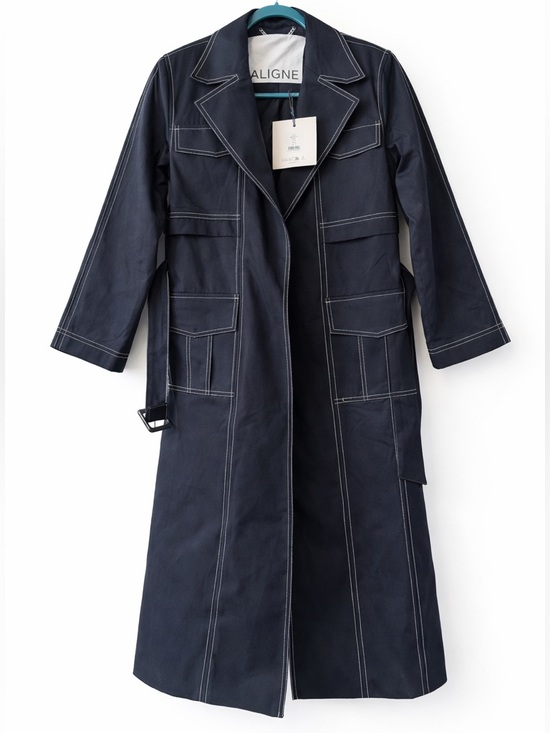 Aligne Jackets & Blazers - Aligne Elsa Wrap Navy Trench Coat